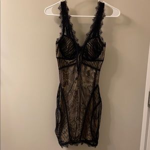 Bebe black lace dress